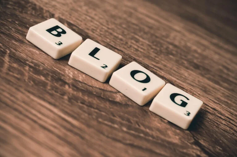 Blog Spelled Out Using Scrabble